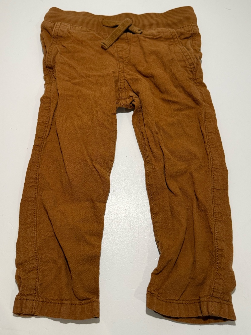 H&M Brown Straight Leg Pants 2/3Y| Drawstring Waist | Brown